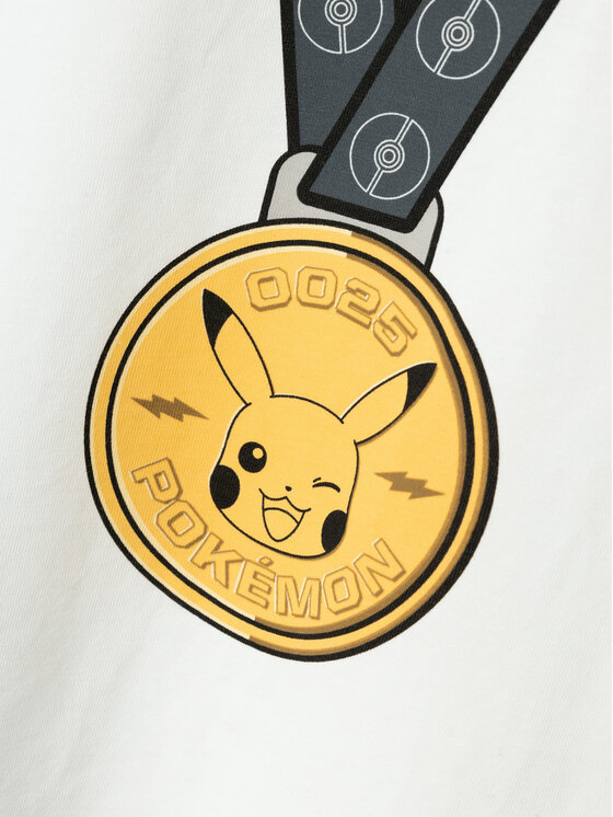 NAME IT NAME IT T-Shirt POKEMON 13231977 Biały Regular Fit