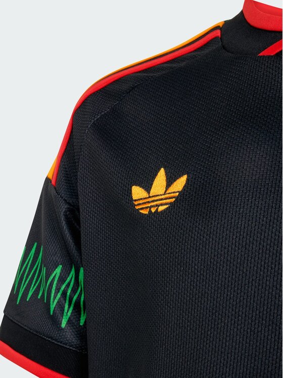 adidas adidas Koszulka techniczna Jamaica 26 x Bob Marley Away Kids Jersey Czarny Regular Fit