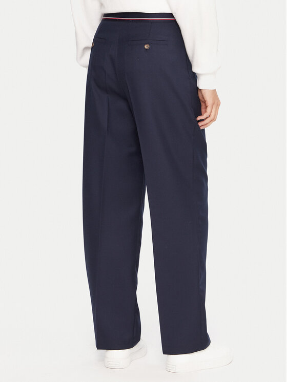 Lacoste Lacoste Hlače iz tkanine HF5307 Mornarsko modra Relaxed Fit