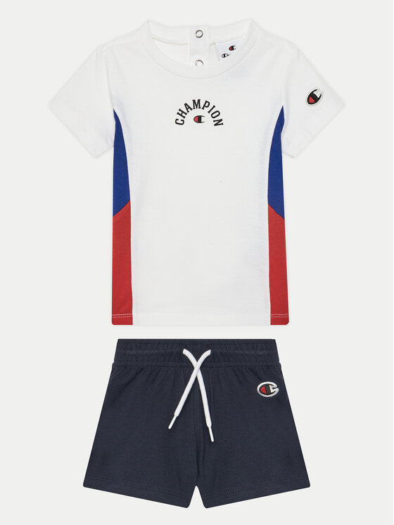Champion Champion Set T-Shirt und Shorts 307012 Weiß Regular Fit