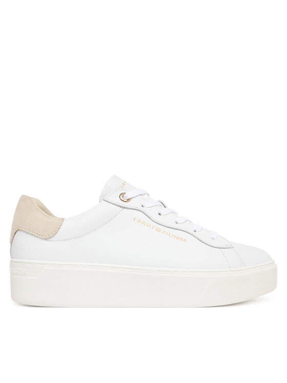 Tommy Hilfiger Tommy Hilfiger Sneakersy Chic Platform Cupsole Sneaker FW0FW09021 Biela