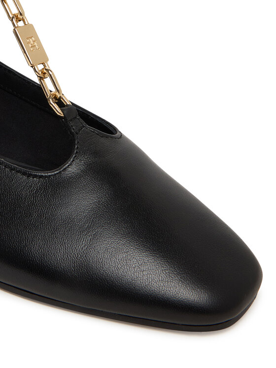 Tommy Hilfiger Tommy Hilfiger Balerini Th-Bar Chain Ballet FW0FW09003 Negru