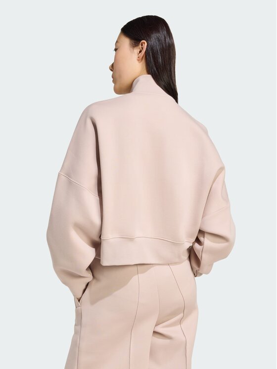 adidas adidas Bluza Off Placed 3-Stripes Zip Up Brązowy Oversize