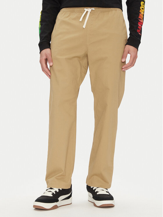 Element Element Hlače iz tkanine Chillin Classic ELYNP00153 Rjava Regular Fit