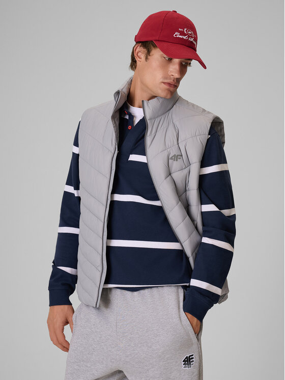 4F 4F Kamizelka BASIC+ Szary Regular Fit