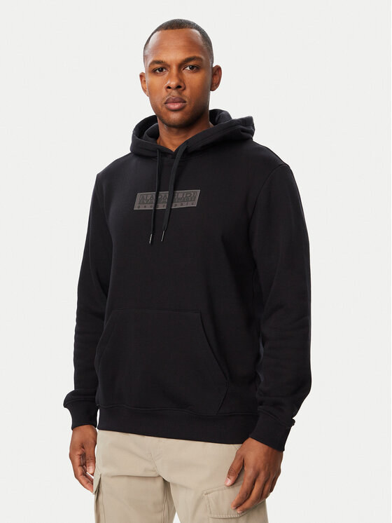 Napapijri Napapijri Μπλούζα B-Box Logo NP0A8BLT Μαύρο Regular Fit