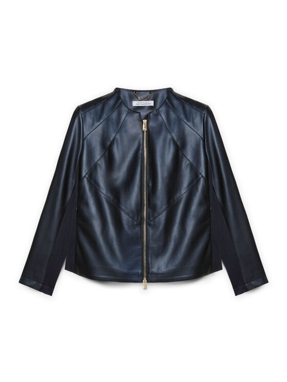 Fiorella Rubino Fiorella Rubino Giacca in similpelle R341T001190N034 Blu Slim Fit