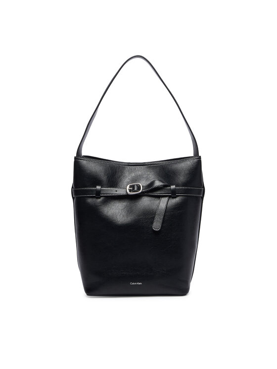 Calvin Klein Calvin Klein Ročna torba Buckle Medium Bucket LV04F3551G Črna