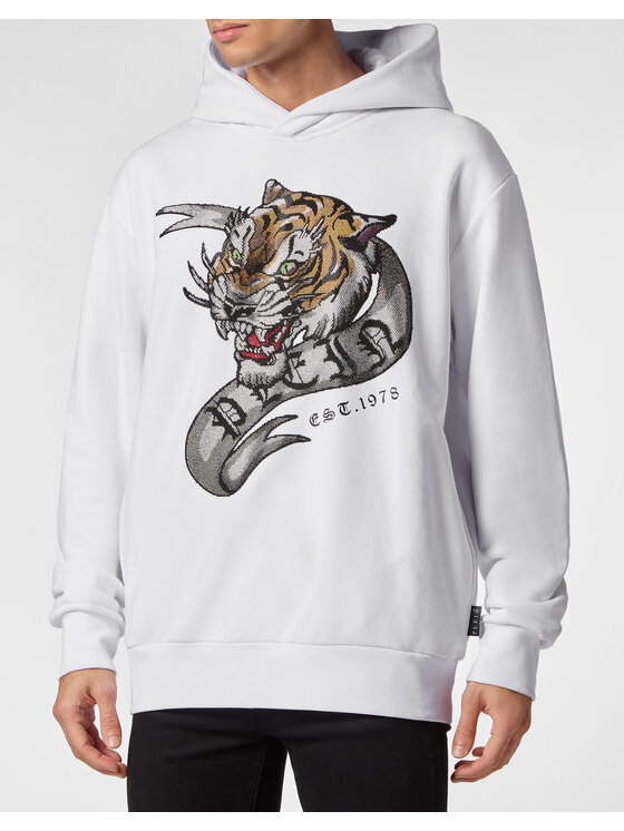 PHILIPP PLEIN PHILIPP PLEIN Felpa 9633 Bianco Regular Fit