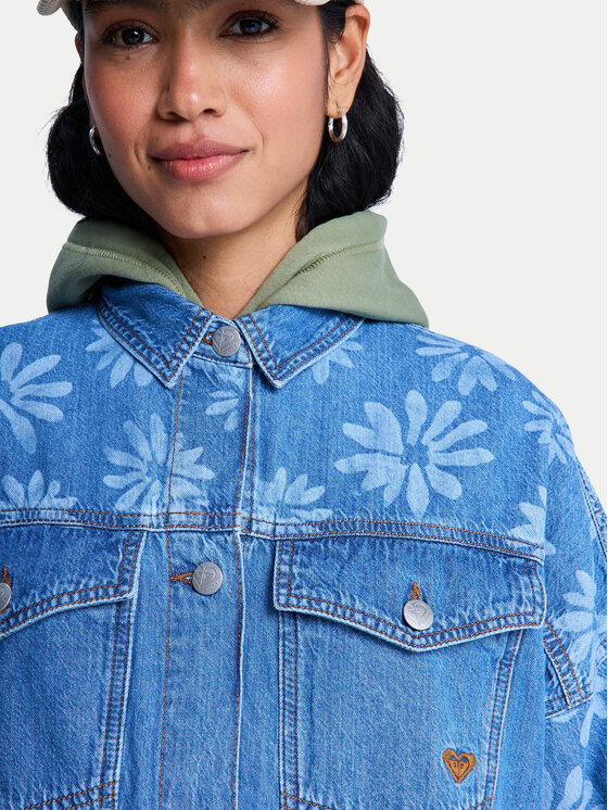 Roxy Roxy Джинсова куртка Salty Horizon ERJJK03700 Голубий Regular Fit