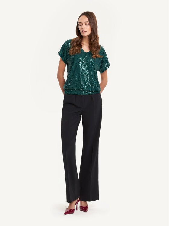 KMX KMX Bluzka 504050022 Zielony Loose Fit