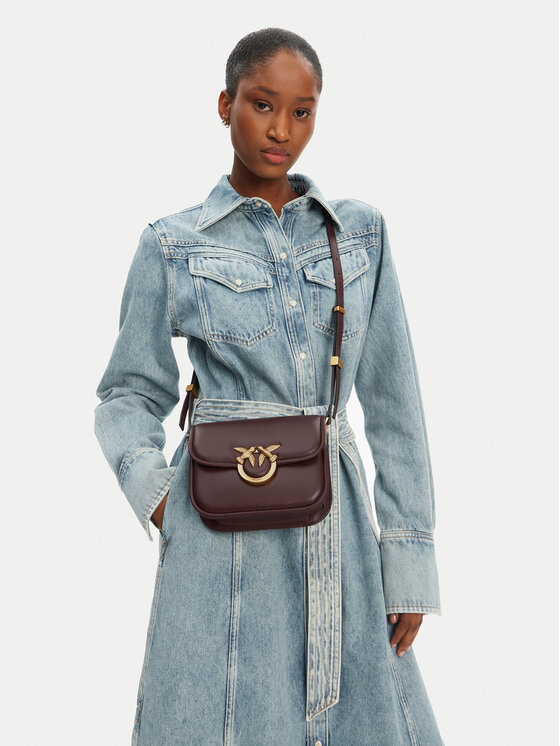 PINKO PINKO Дамска чанта Love Box Bag Fl Mini PE 25 PLTT 104297 A26L Виолетов