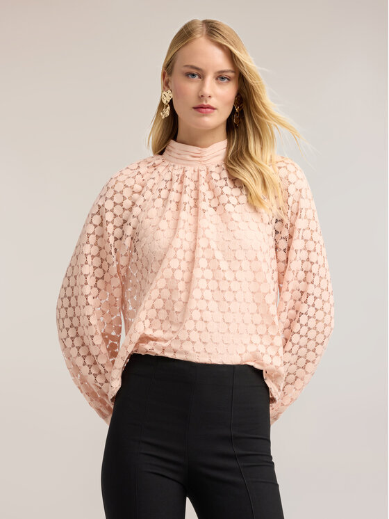 Motivi Motivi Bluzka 2046W000814N006 Różowy Boxy Fit