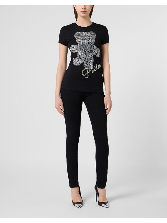 PHILIPP PLEIN PHILIPP PLEIN T-Shirt 31070 Černá Skin Tight Fit