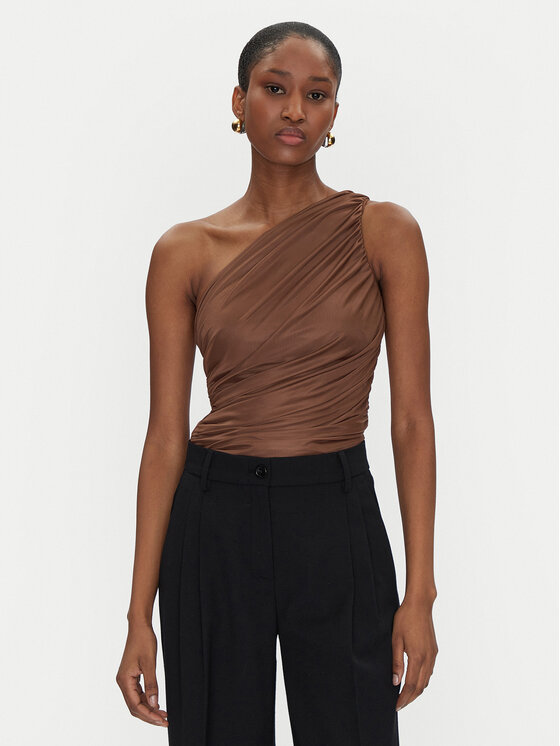 PINKO PINKO Felső 105048 A2F1 Barna Slim Fit