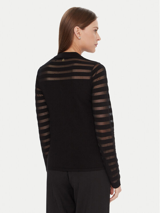LOLA CASADEMUNT LOLA CASADEMUNT Blúz LF2511015 Fekete Slim Fit