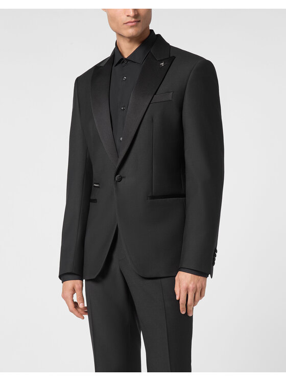 PHILIPP PLEIN PHILIPP PLEIN Marynarka 14737 Czarny Regular Fit