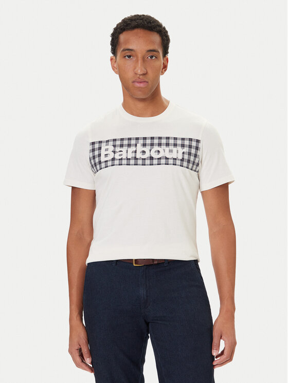 Barbour Barbour T-Shirt MTS1496WH32 Bílá Regular Fit
