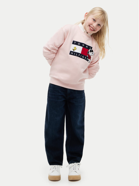 Tommy Hilfiger Tommy Hilfiger Majica dugih rukava Peanuts  KS0KS00764 Svijetlo roza Regular Fit