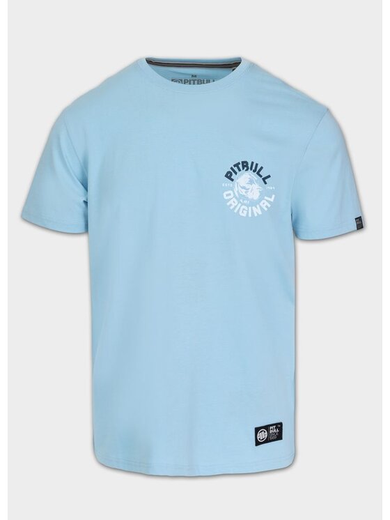 PITBULL PITBULL T-Shirt Koszulka męska DOG SD XL Błękitny Regular Fit