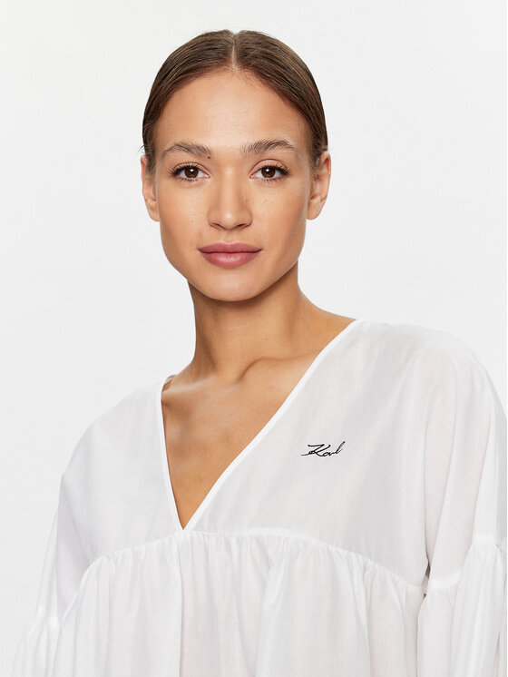 KARL LAGERFELD KARL LAGERFELD Suvekleit Dna Short Beach 230W2210 Valge Oversize