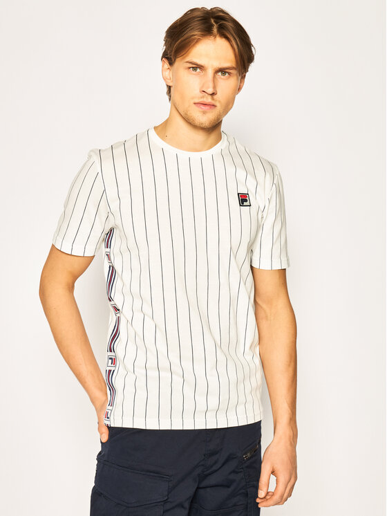 T shirt fila blanc rayé clearance