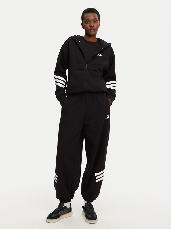 adidas adidas Sporta bikses Future Icons 3-Stripes Parachute JE0141 Melns Loose Fit