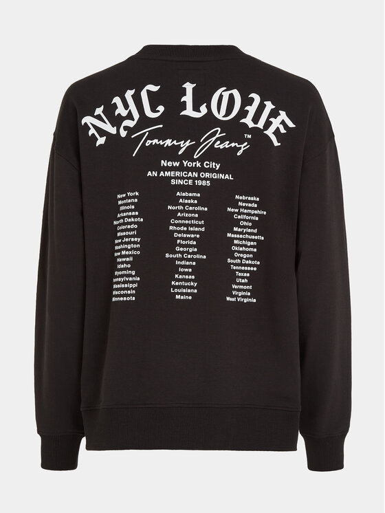 Tommy Jeans Tommy Jeans Sweatshirt Grunge DW0DW16401 Schwarz Relaxed Fit