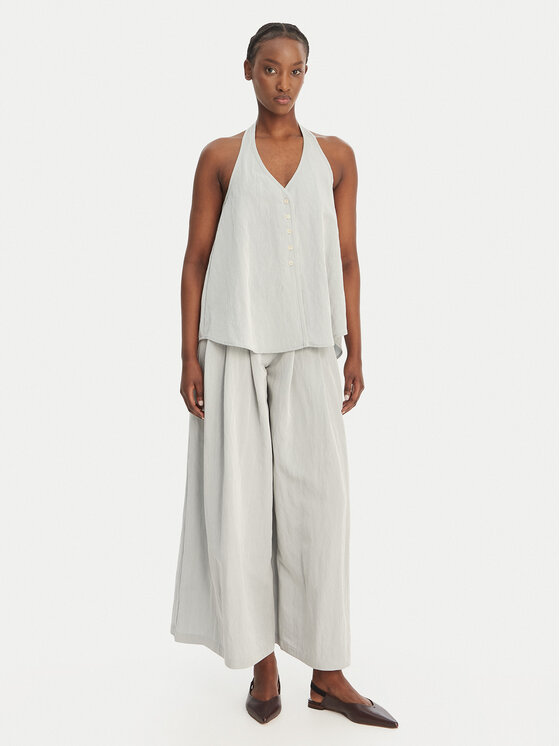 Eleh Eleh Spodnie palazzo SS260093 Błękitny Wide Leg