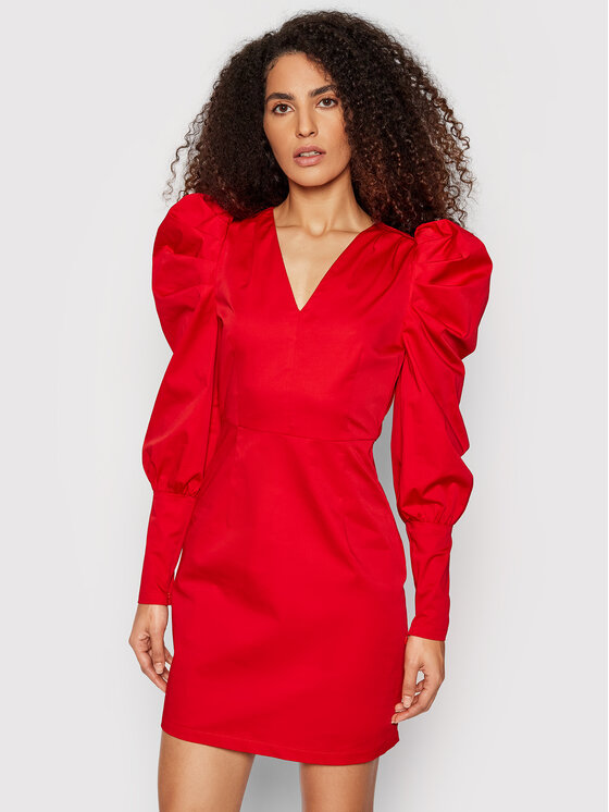 YAS YAS Cocktail obleka Mellen 26020370 Rdeča Slim Fit