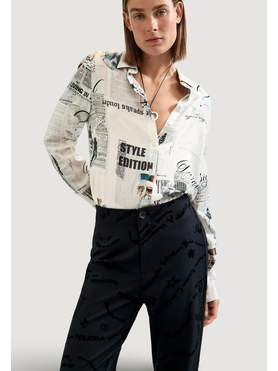 Desigual Desigual Chinosy PANT_MICHELLE Czarny