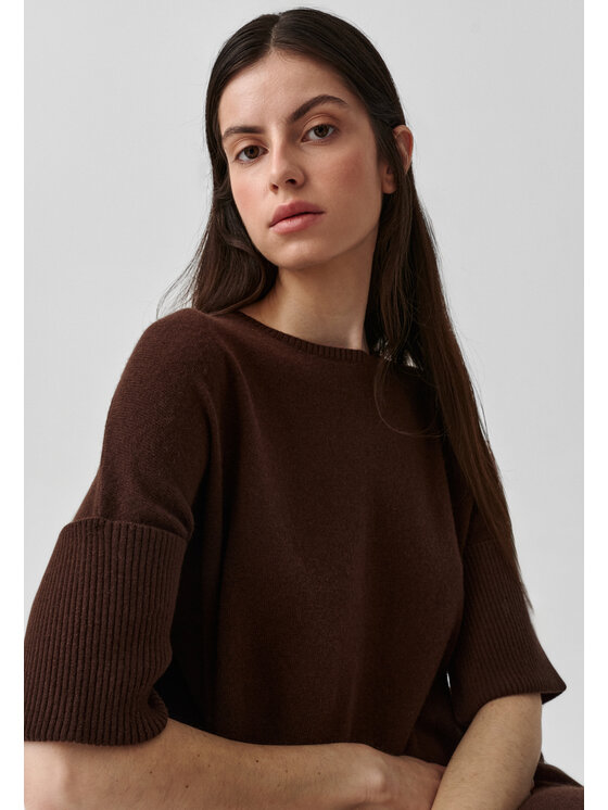TATUUM TATUUM Sukienka dzianinowa OLIMI Brązowy Loose Fit