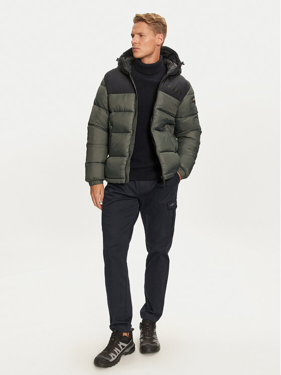 Napapijri Napapijri Žieminė striukė A-Hornelen NP0A4GLL Žalia Regular Fit