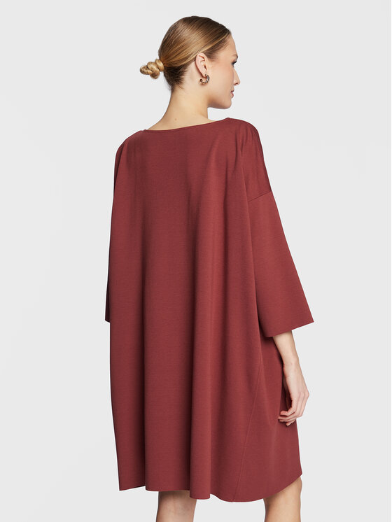 Liviana Conti Liviana Conti Vestito da giorno F3SI16 Bordeaux Relaxed Fit