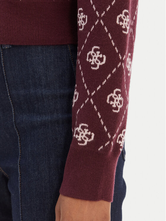 Guess Guess Kardigāns W4BR0D Z3JD2 Bordo Regular Fit