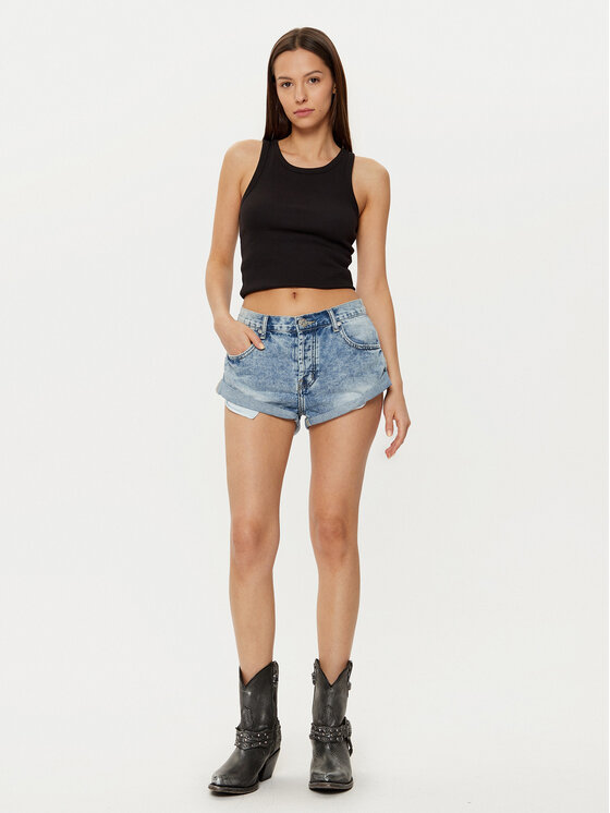 One Teaspoon One Teaspoon Pantaloncini di jeans Bandits 26701 Blu Regular Fit