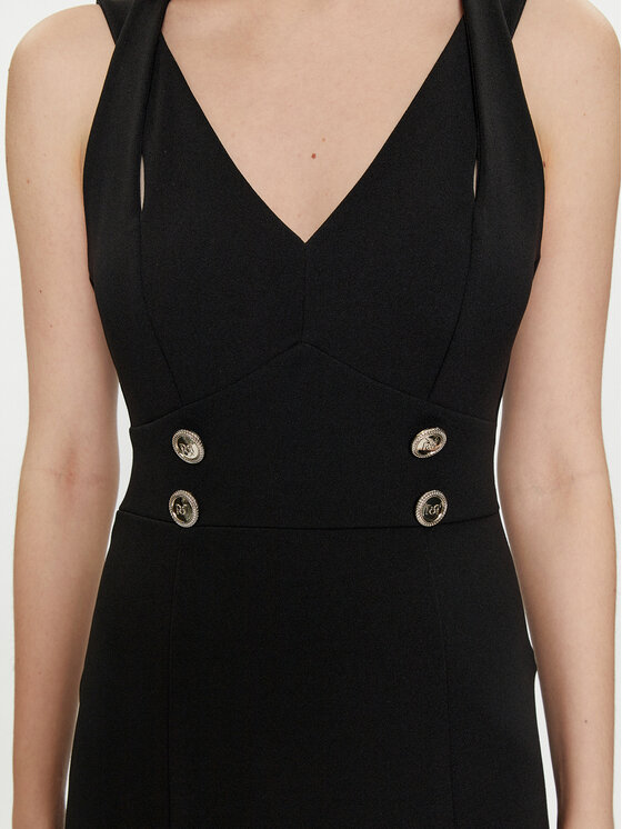 Rinascimento Rinascimento Koktel haljina CFC0019370002 Crna Slim Fit