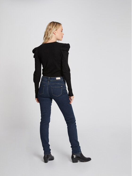 Morgan Morgan Jeans hlače 201-POM.P Mornarsko modra Slim Fit