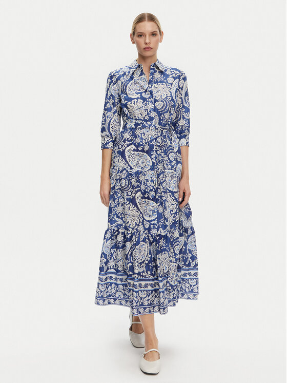 Luisa Spagnoli Luisa Spagnoli Rochie tip cămașă Pandoro 542129 Albastru Regular Fit