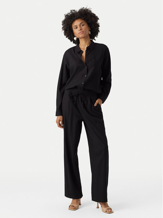 Vero Moda Vero Moda Spodnie materiałowe Jesmilo 10287363 Czarny Regular Fit