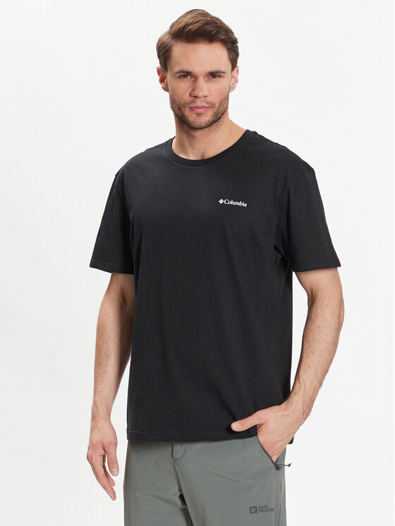 Columbia T-krekls Basic Logo 1680053 Melns Regular Fit