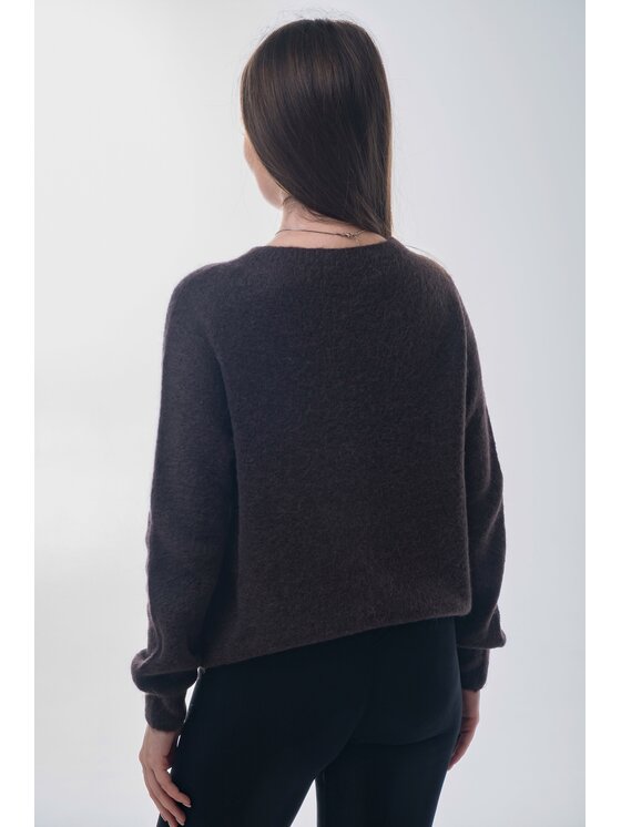 Estro Estro Πουλόβερ ER00118758 Καφέ Loose Fit