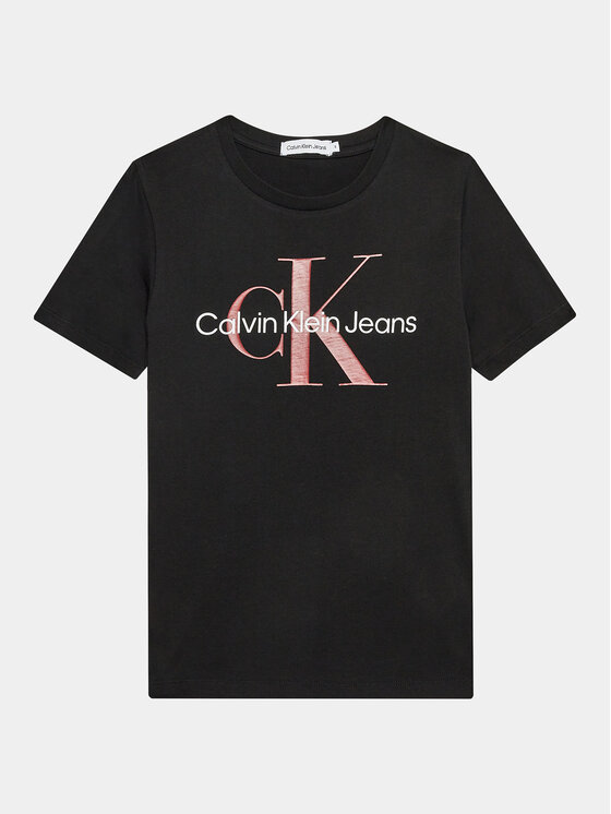 Calvin Klein Jeans T-shirt Monogram IU0IU00460 Crna Regular Fit