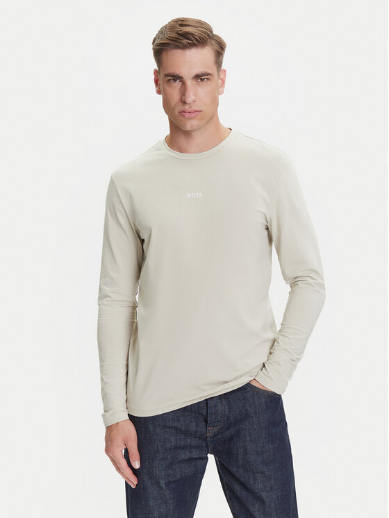 BOSS BOSS S dlouhým rukávem Tchark 50473286 Béžová Regular Fit