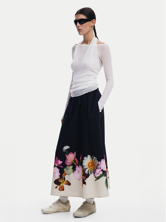 Desigual Desigual Спідниця трапеція Lindo 25SWFW18 Чорний Regular Fit