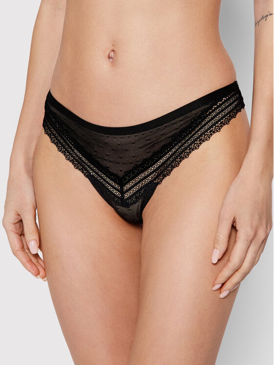 Triumph Triumph Stringi Tempting Tulle 10210063 Czarny