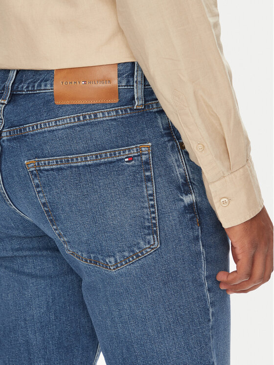 Tommy Hilfiger Tommy Hilfiger Jeans hlače Denton MW0MW39650 Modra Straight Fit