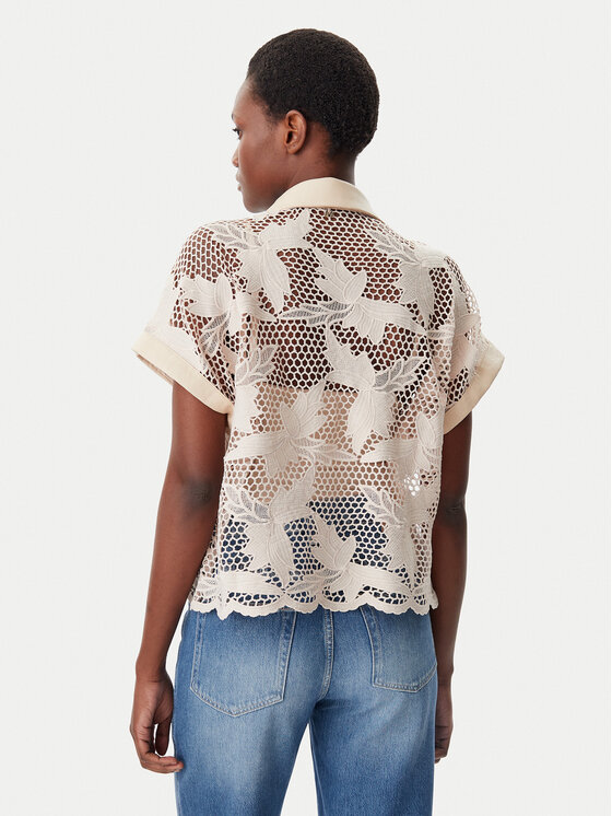 LOLA CASADEMUNT LOLA CASADEMUNT Košile MS2515008 Écru Relaxed Fit