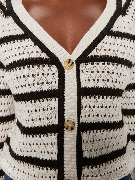 Brave Soul Brave Soul Strickjacke LKC-248TRIXIE Écru Relaxed Fit