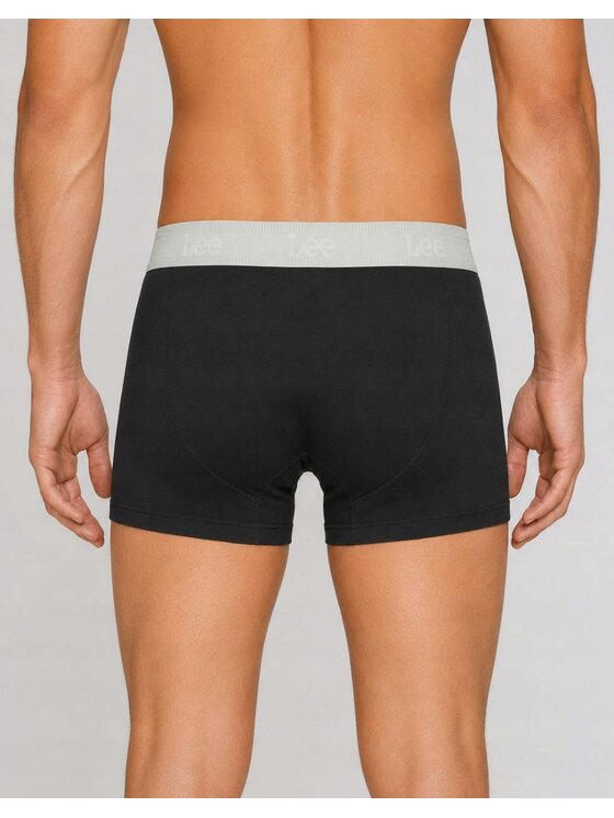 Lee Lee Bokserki Arturo 3 Pack Organic Cotton Elastane Trunks Czarny